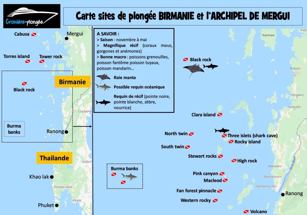 carte-sites-plongee-birmanie-archipel-de-mergui