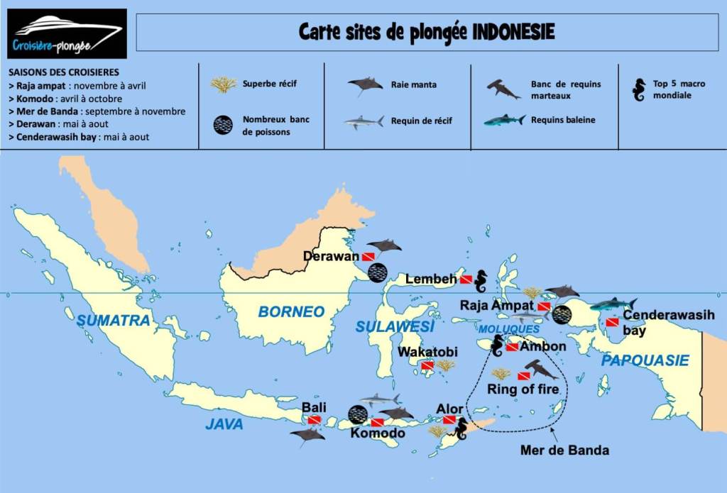carte-sites-croisiere-plongee-indonesie