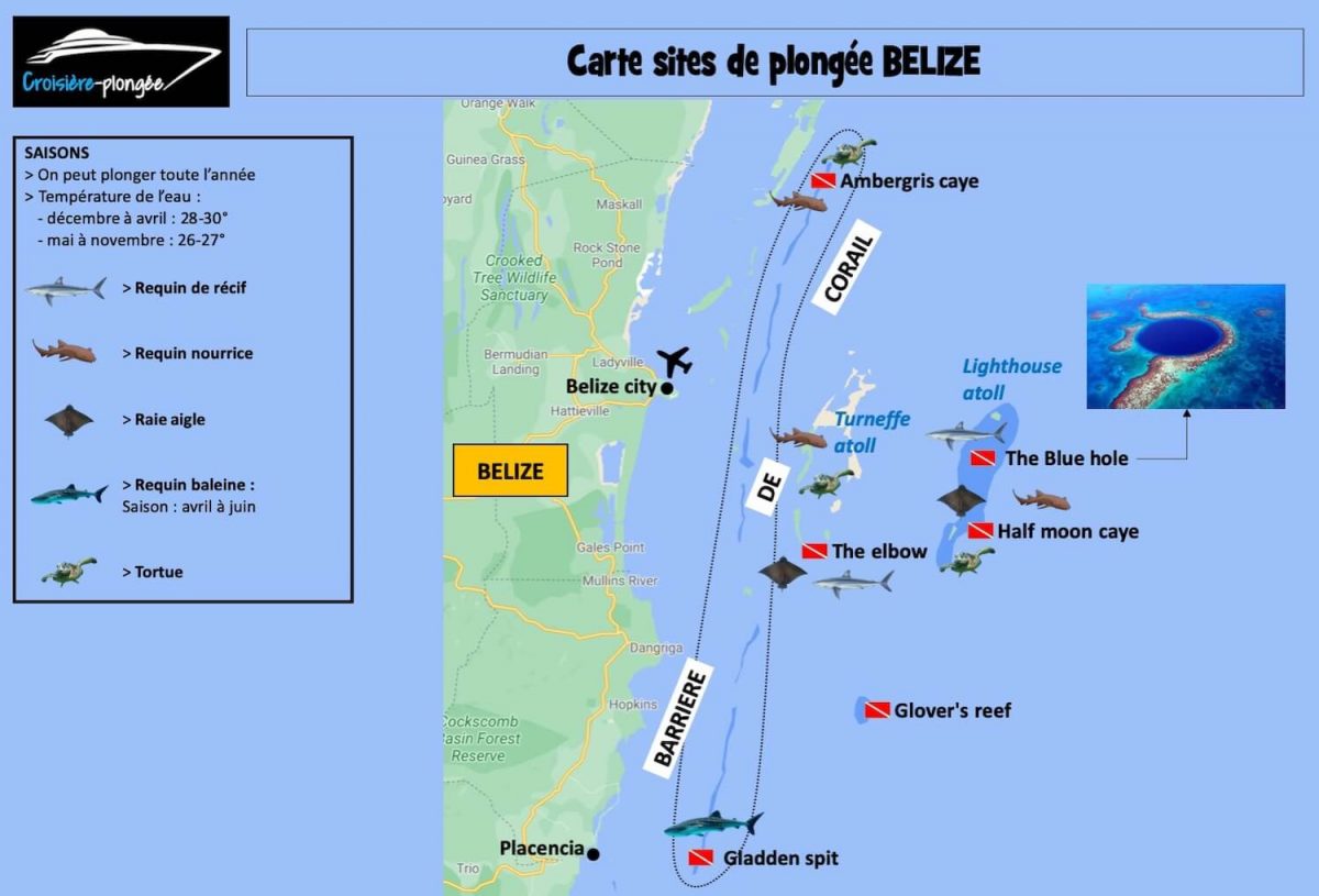 carte-sites-plongee-belize